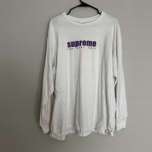 Used Supreme Real Sh*t Long Sleeve Gray T Shirt Sz Xl SS19 Van Gogh Grave USA